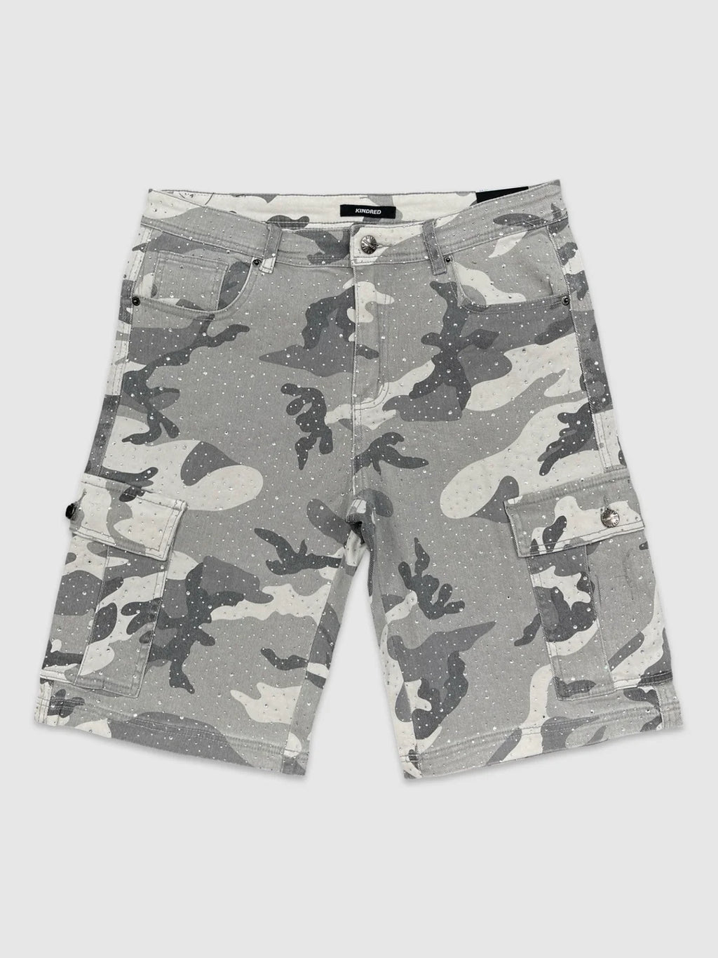 Grey Rhinestone shorts
