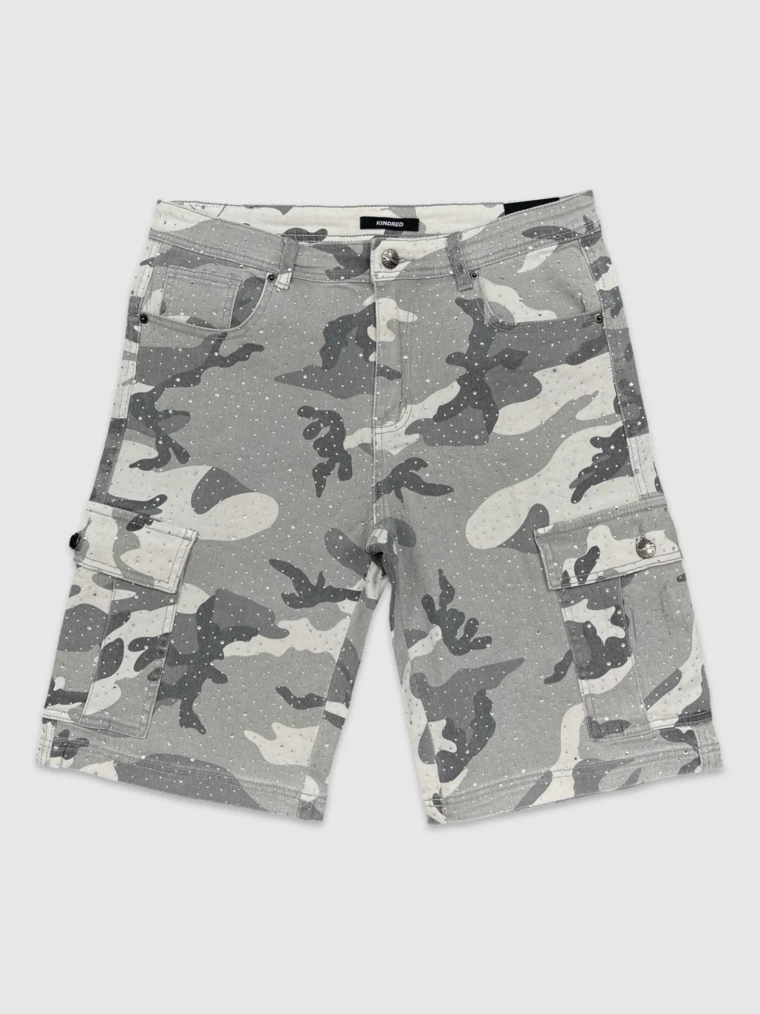 Grey Rhinestone shorts