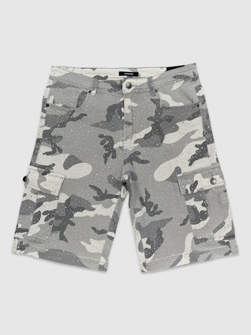Grey Rhinestone shorts
